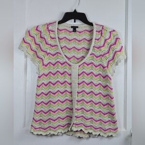Torrid Cotton Crochet Sweater Size 00